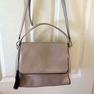 Kate Spade Tan Crossbody Bag with Flap Closure